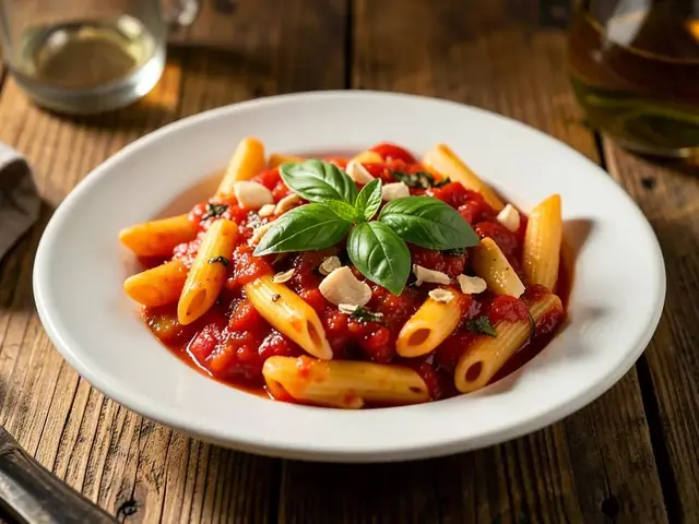 Penne all'Arrabbiata mit pikanter Tomatensauce
