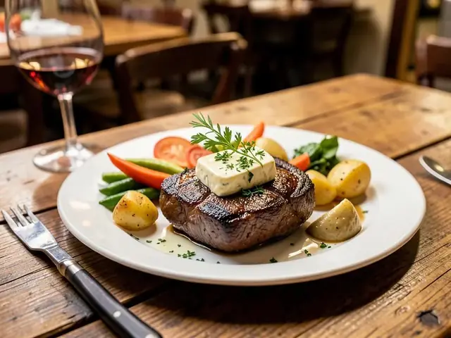 Gegrilltes Rumpsteak mit Kräuterbutter – Restaurant bei Hamburg
