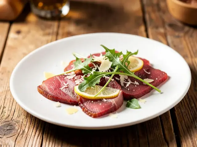 Carpaccio di Manzo mit Rucola und Parmesan