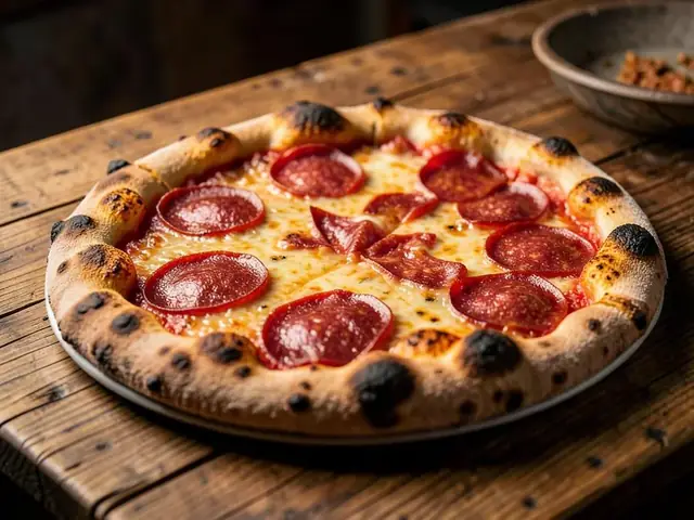 Pizza Diavola mit scharfer Salami