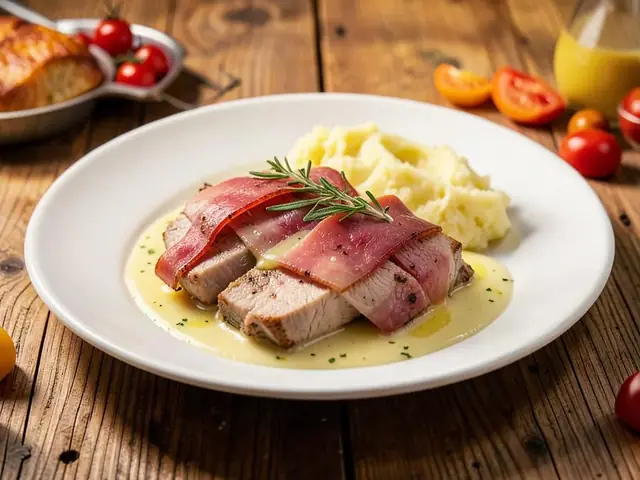 Saltimbocca alla Romana mit Kartoffelpüree
