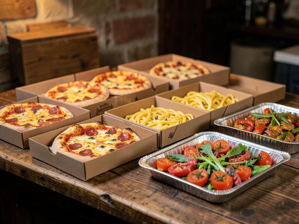 Pizza- und Pasta-Boxen sowie Catering-Schalen mit Antipasti zum Mitnehmen – Ristorante Alsterschleuse